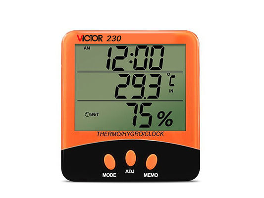 Higrômetro pequeno do termômetro de Digitas do tamanho com VENCEDOR 230 da ponta de prova