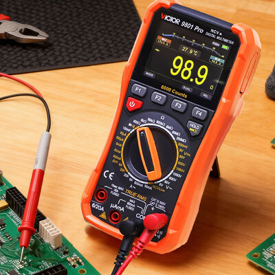 VICTOR 9801Pro Multiméter digital com tela TFT 6000 contagens de exibição