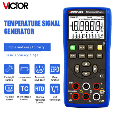 VICTOR 01S Gerador de sinal de temperatura Temperatura Calibrador de processo de fonte multimetro