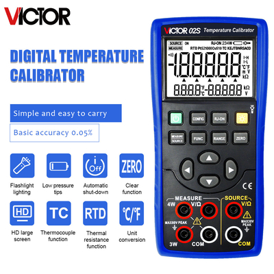 Calibrador RTD Termócopo Multifunção Calibrador de processo Calibrador de temperatura Tc e calibrador RTD