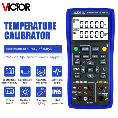 VICTOR 07 Calibrador de temperatura Calibrador de processo multifunção Calibrador de termopares