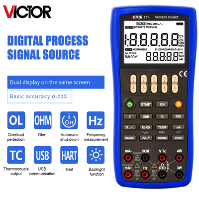 VICTOR 11+ Process Signal Source calibrador de mão calibrador de processo multimetro calibrador digital