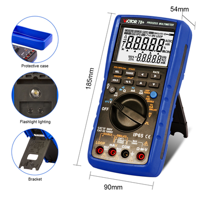 VICTOR 78+ Novo produto Multiméter de processo DCV 1000v ACV VFC Resistência Continuidade Multiméter digital