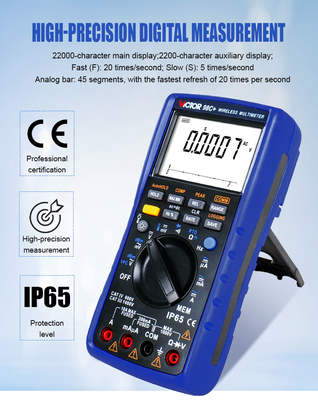 VICTOR 98C+ Multiméter Digital sem fio 22000 contagens de exibição multiméter de alcance automático