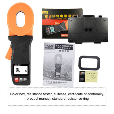 tipo verificador 30A 1300Ω 32mm da braçadeira da C.C. 6V da resistência de terra de Digitas