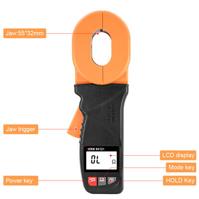 VICTOR 6412+ Campo petrolífero 32mm Clamp Tester de resistência ao solo 1200Ω Data Hold 99sets